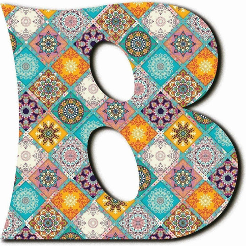B Harfli Etnik Desenli Magnet