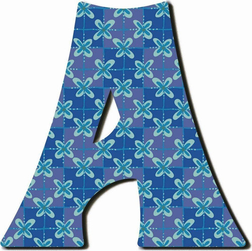 A Harfli Etnik Desenli Magnet