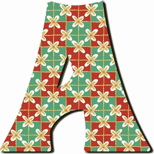 A Harfli Etnik Desenli Magnet