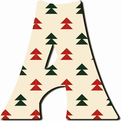 A Harfli Yılbaşı Desenli Magnet