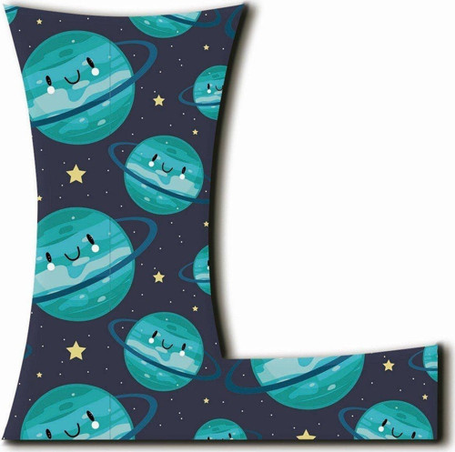 L Harfli Kawaii Gezegen Desenli Magnet