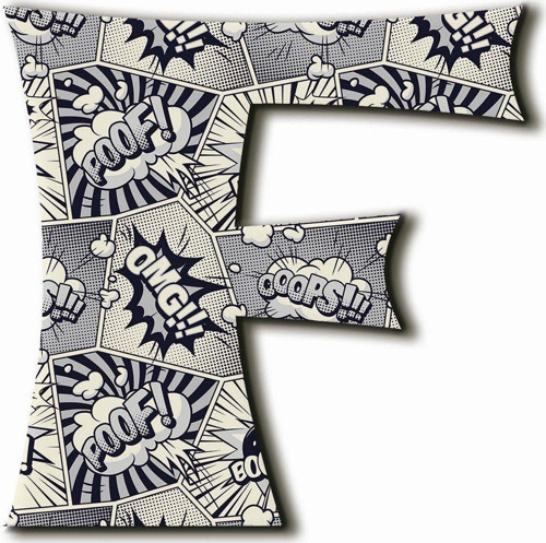F Harfli Pop Art Desenli Magnet