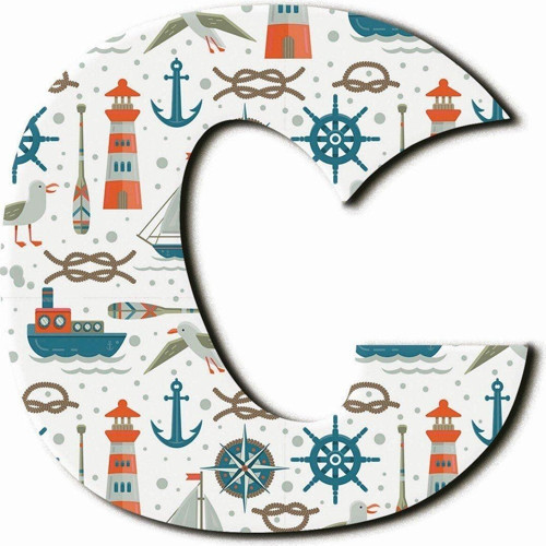 C Harfli Marine Desenli Magnet