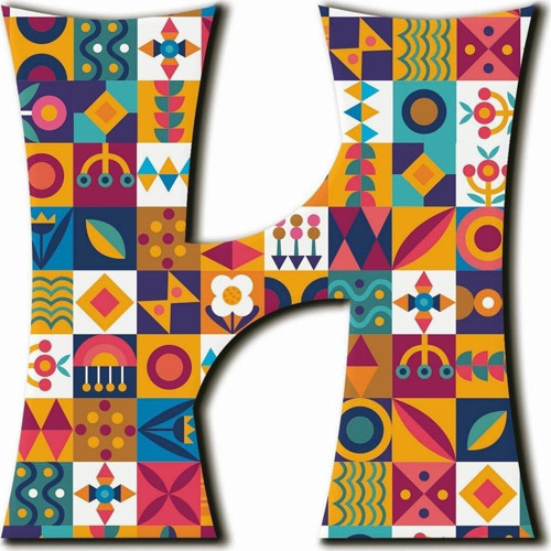 H Harfli Etnik Desenli Magnet