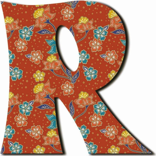 R Harfli Etnik Desenli Magnet