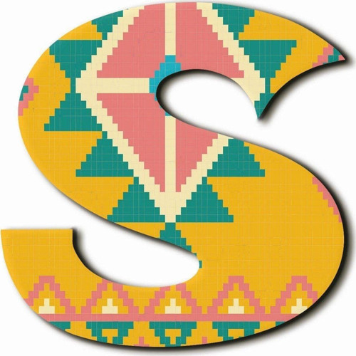 S Harfli Aztek Desenli Magnet