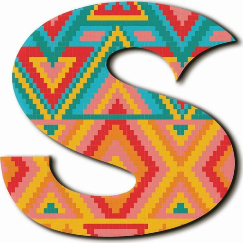 S Harfli Aztek Desenli Magnet
