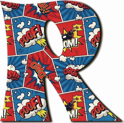 R Harfli Pop Art Desenli Magnet