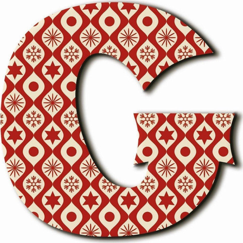 G Harfli Yılbaşı Desenli Magnet
