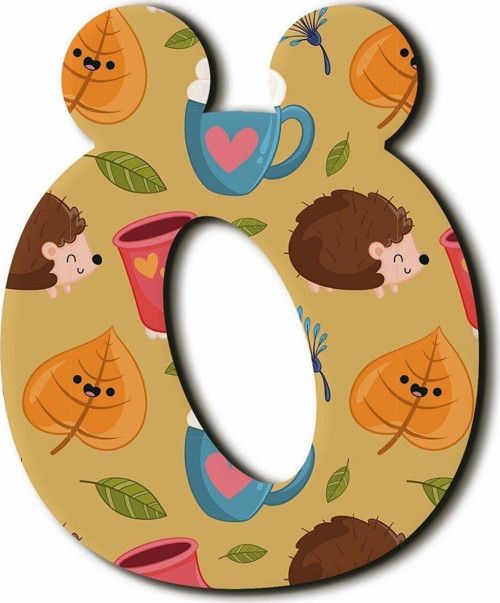 Ö Harfli Kawaii Kahve Desenli Magnet