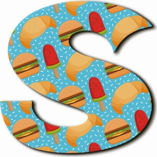 S Harfli Hamburger Desenli Magnet