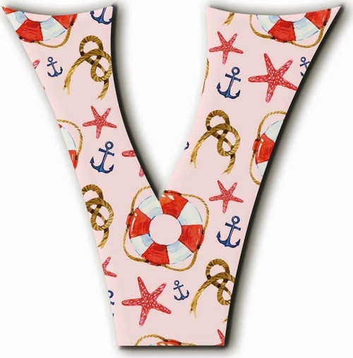 V Harfli Marine Desenli Magnet