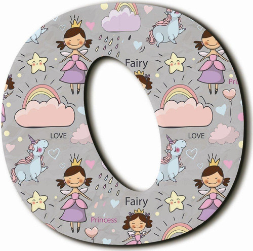 O Harfli Peri Ve Unicorn Desenli Magnet