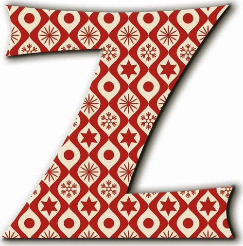 Z Harfli Yılbaşı Desenli Magnet
