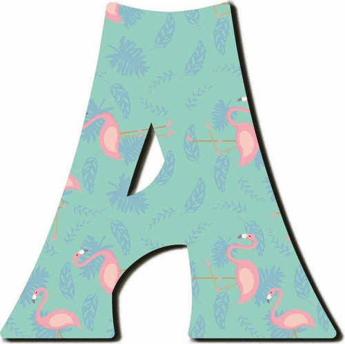 A Harfli Flamingo Desenli Magnet