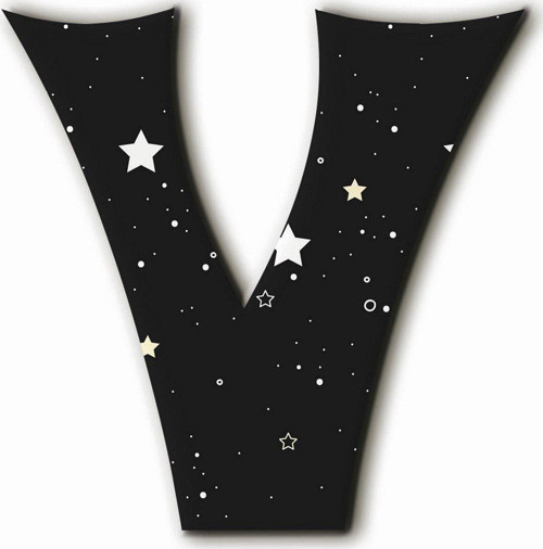 V Harfli Yıldız Desenli Magnet