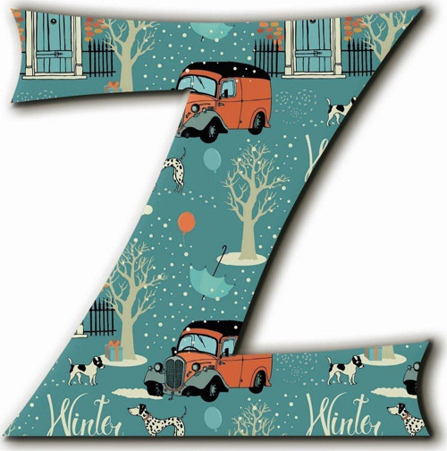 Z Harfli Kış Temalı Magnet