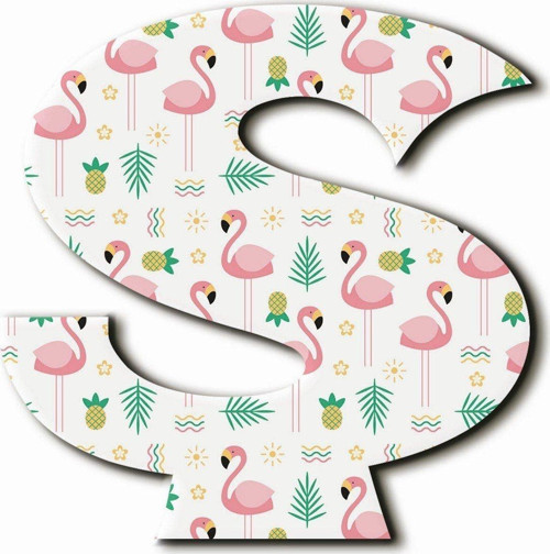 Ş Harfli Flamingo Desenli Magnet
