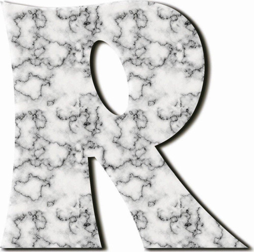 R Harfli Mermer Desenli Magnet