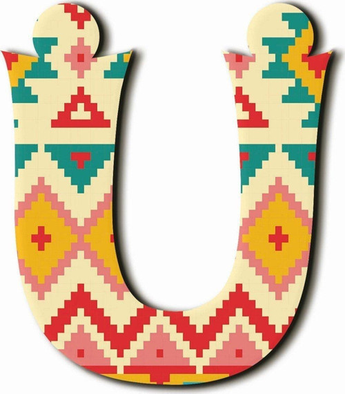 Ü Harfli Aztek Desenli Magnet