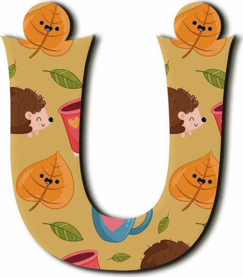 Ü Harfli Kawaii Kahve Desenli Magnet