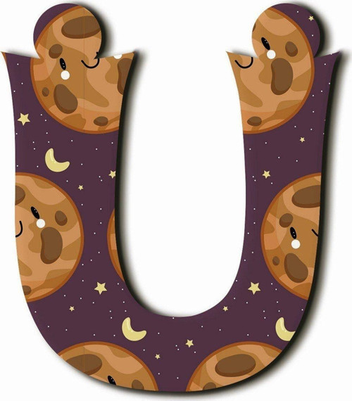 Ü Harfli Kawaii Gezegen Desenli Magnet
