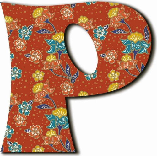 P Harfli Etnik Desenli Magnet
