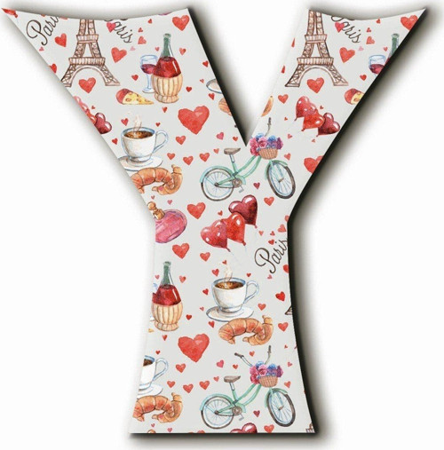 Y Harfli Paris Desenli Magnet