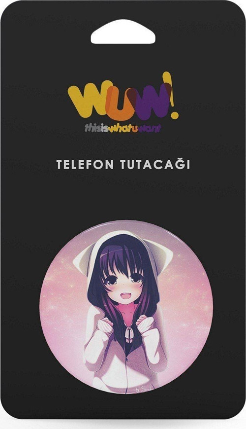 Anime Kız Damla Etiketli Popsoket Telefon Tablet Tutucu Standı