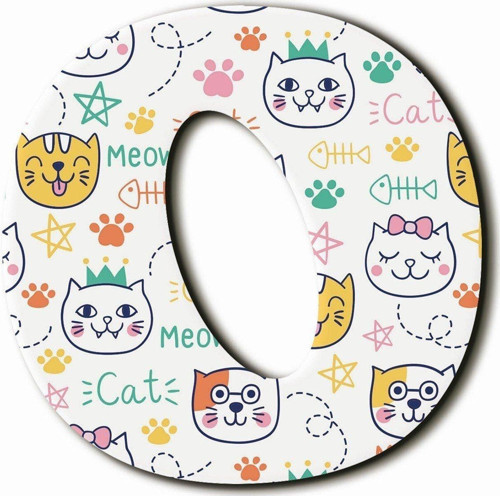 O Harfli Kedi Desenli Magnet