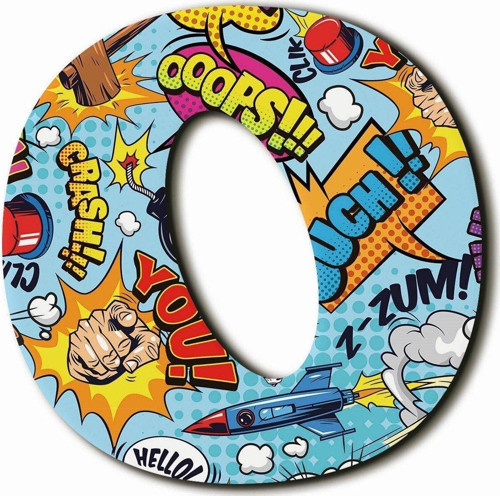 O Harfli Pop Art Desenli Magnet