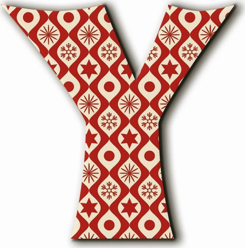 Y Harfli Yılbaşı Desenli Magnet