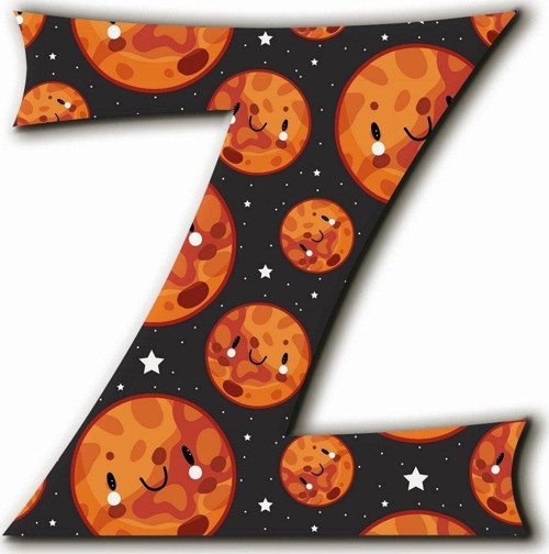 Z Harfli Kawaii Gezegen Desenli Magnet