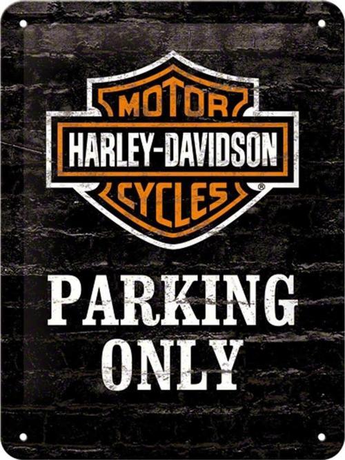 Art Harley Parking Only Kabartmalı Metal Duvar Panosu  26117