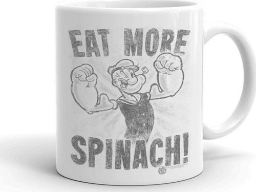 Eat More Spinach Seramik Kupa