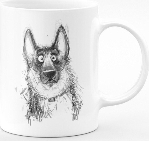 Şaşkın Köpek Beyaz Seramik Kupa
