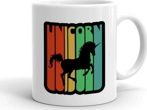 Unicorn Temalı Seramik Kupa Bardak