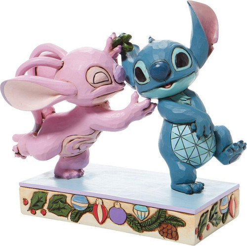 Ökseotu İle Stitch Ve Angel Figür Biblo