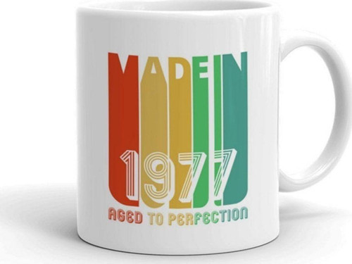 1977 Yapımı Doğum Yılı Seramik Kupa Bardak