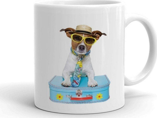 Tatilci Köpek Seramik Kupa