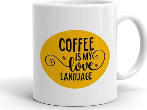 Coffee Is My Love Language Beyaz Seramik Kupa