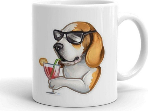 Gözlüklü Köpek Seramik Kupa