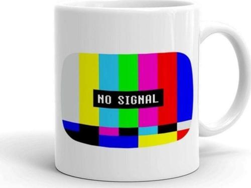 No Signal Beyaz Seramik Kupa