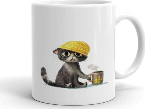 Kahveci Kedi Seramik Kupa