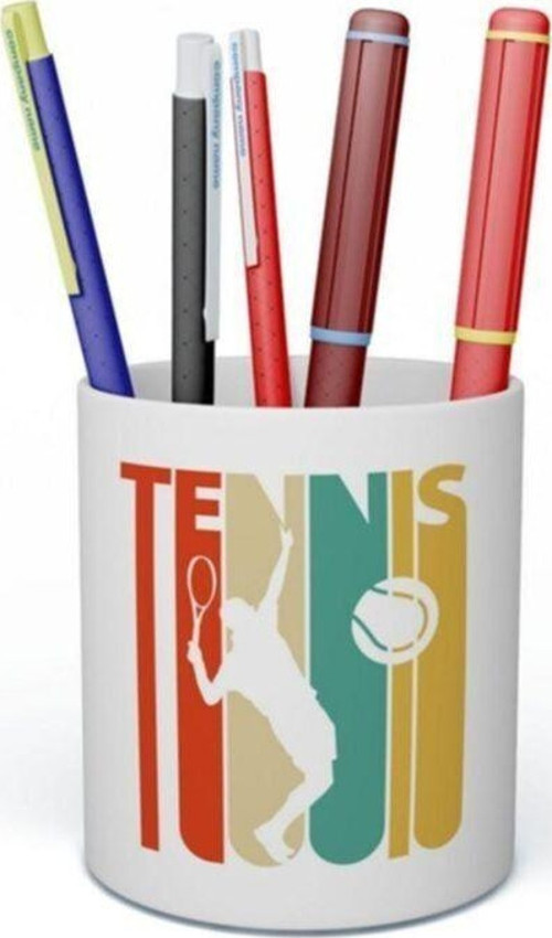 Tenis Temalı Seramik Kalemlik