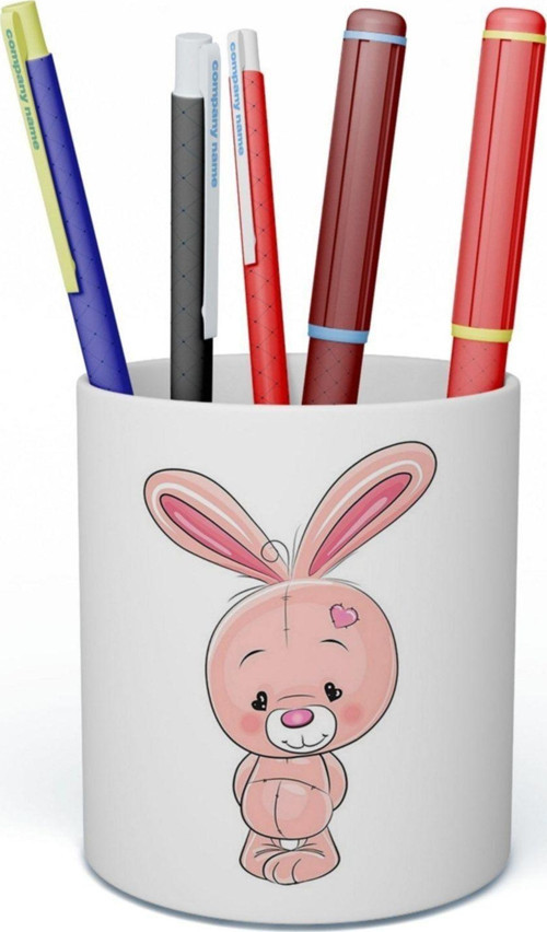 Pembe Tavşan Tasarım Seramik Kalemlik