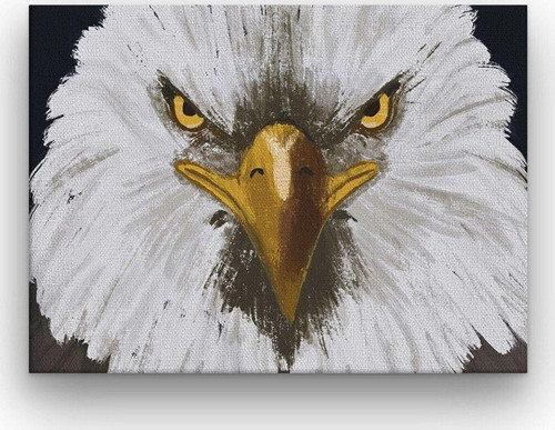 Kartal Kafası Kalın Çerçeveli Ahşap Duvar Tablosu 42X52 Cm