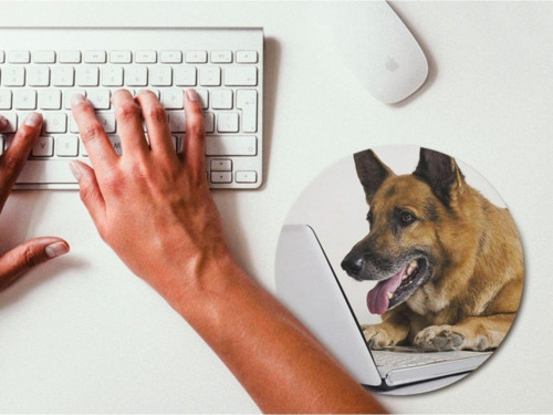 Araştırmacı Sheppard Köpek Yuvarlak Mouse Pad
