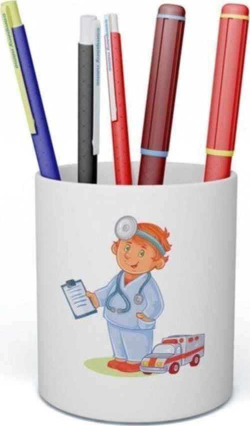 Küçük Erkek Doktor Tasarım Seramik Kalemlik