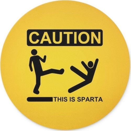 This Is Sparta Yuvarlak Mouse Pad